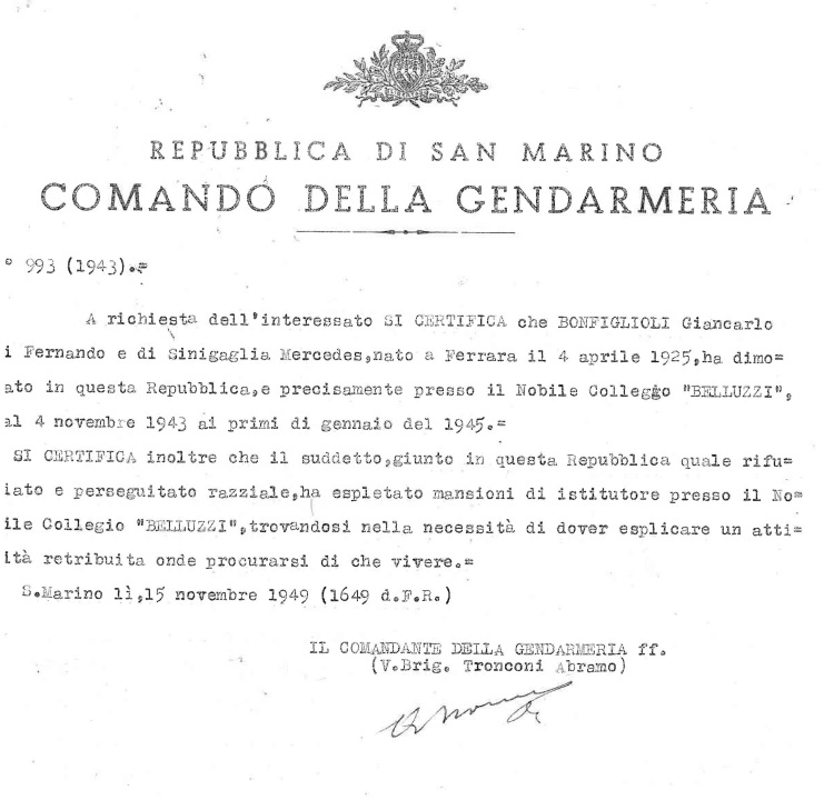 Archivio storico della Gendarmeria della Repubblica di San Marino, Fondo «Permessi di soggiorno agli stranieri».
